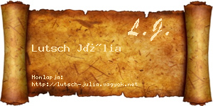 Lutsch Júlia névjegykártya